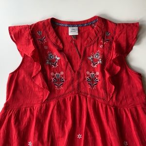 Knox Rose Flutter Sleeve Embroidered Dress